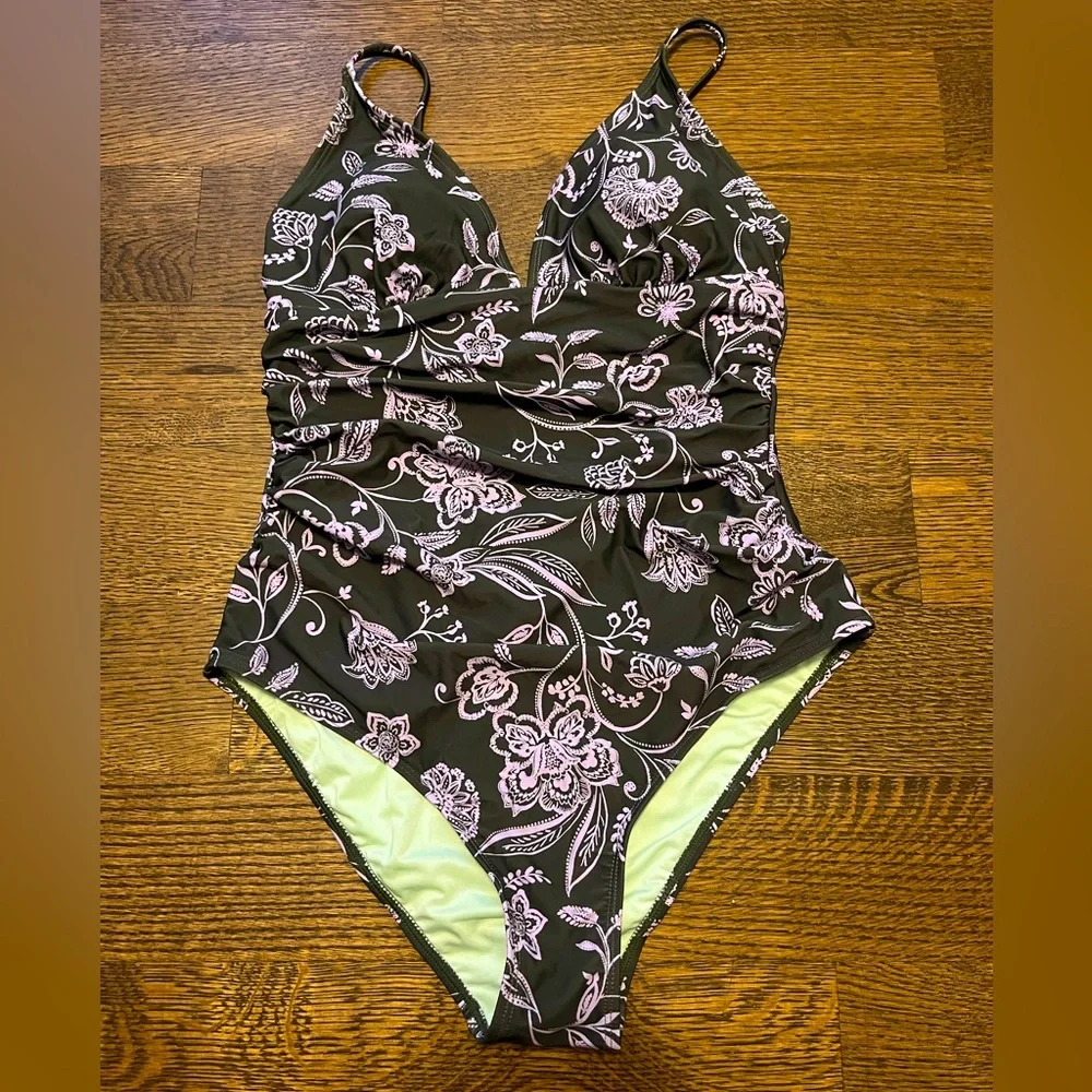 CupShe Floral Print One Piece Swimsuit - Picture 1 of 6